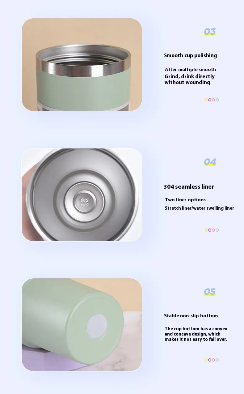 Stainless Steel Insulated Travel Cup with Straw