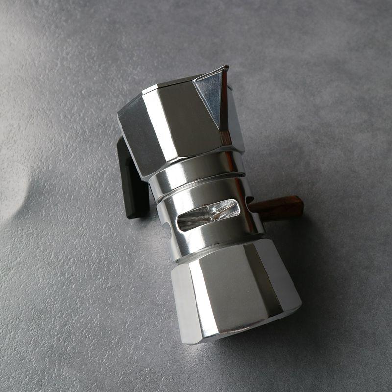 Two-Cup Coffee Pot Double Valve Moka Pot
