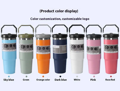 Stainless Steel Insulated Travel Cup with Straw