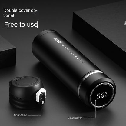High-end Gift Box Insulated Travel Mug for Men, Business Outdoor Cup with Dual Lids for Tea Brewing