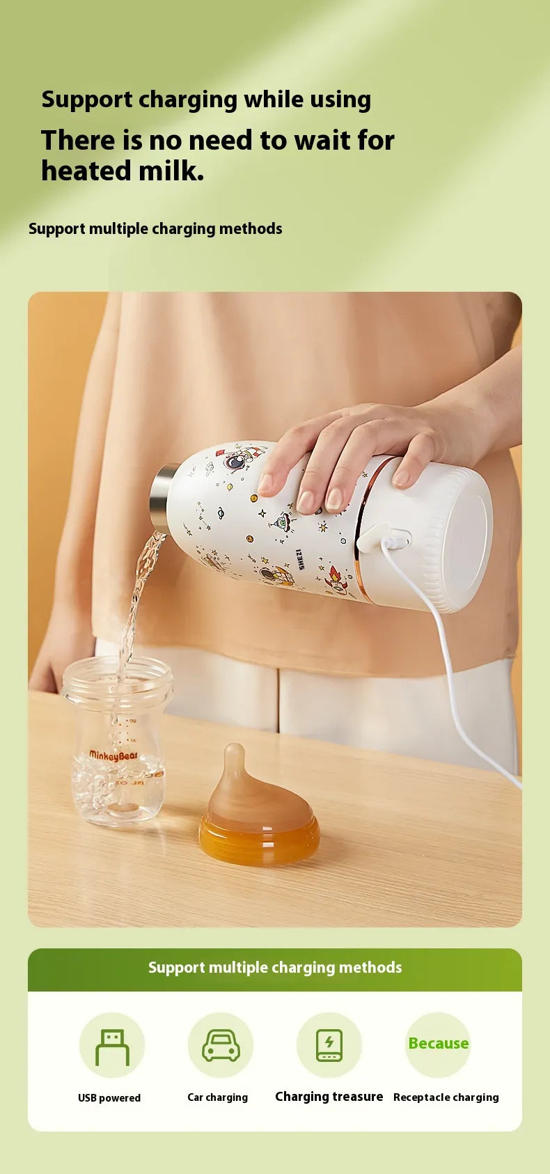 Temperature Water Cup Wireless Portable