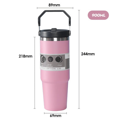 Stainless Steel Insulated Travel Cup with Straw